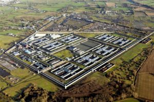 Aerial view of Maze Prison, Northern Ireland