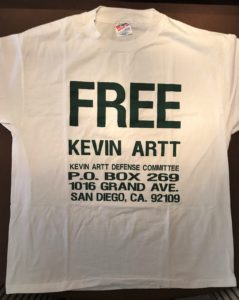 Free Kevin Artt t-shirt, 1992.